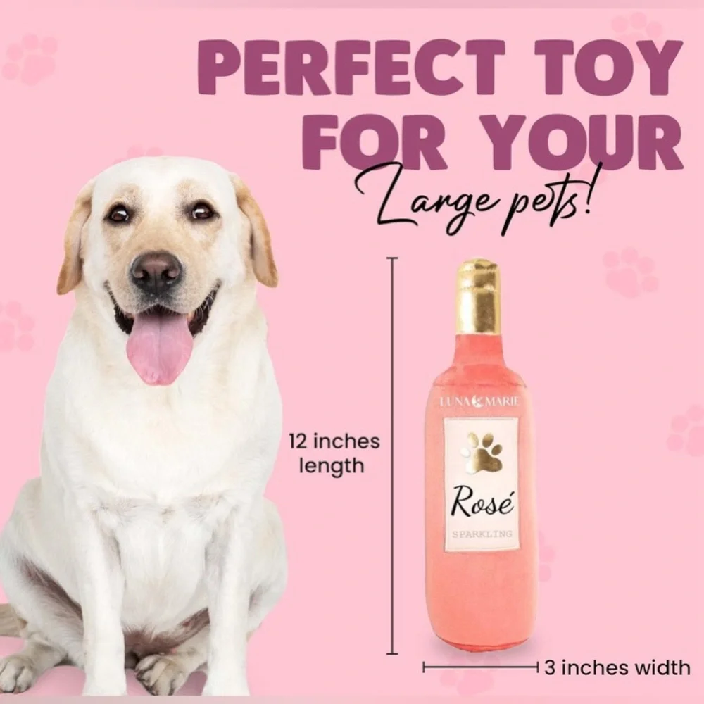 Wine Bottle Plush Squeaking Toy